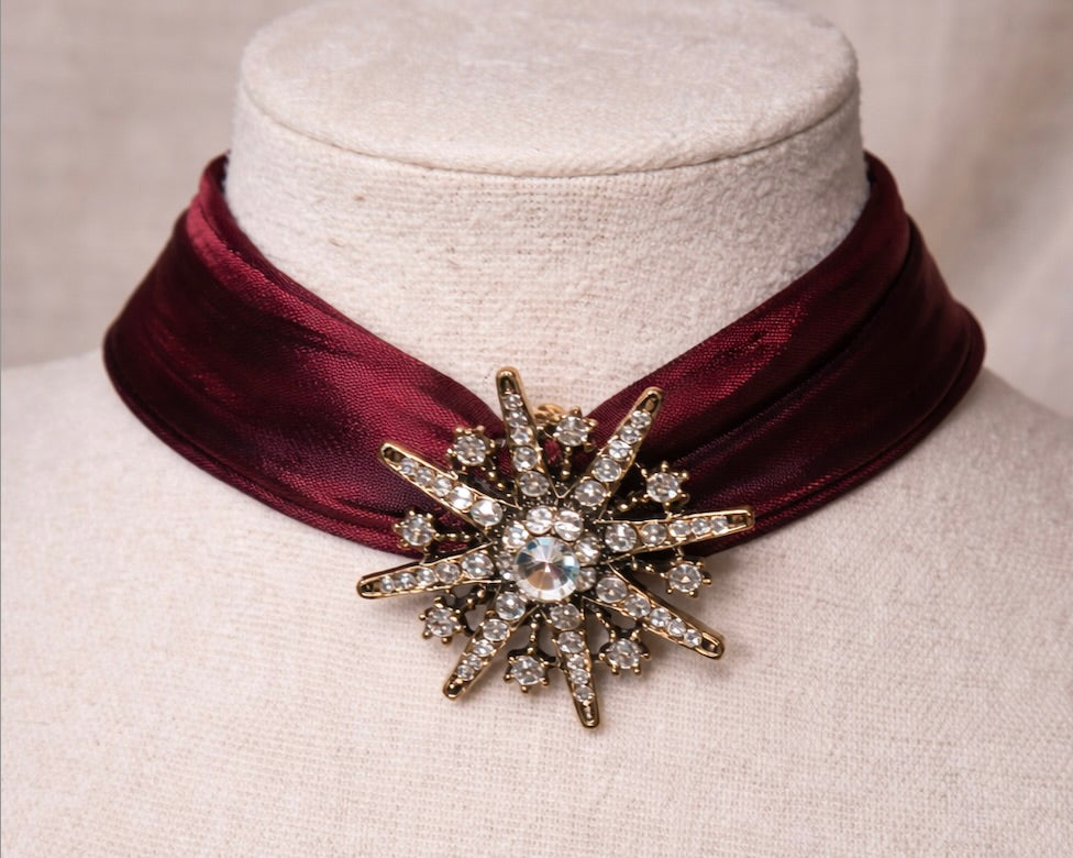 Choker Satén Sol