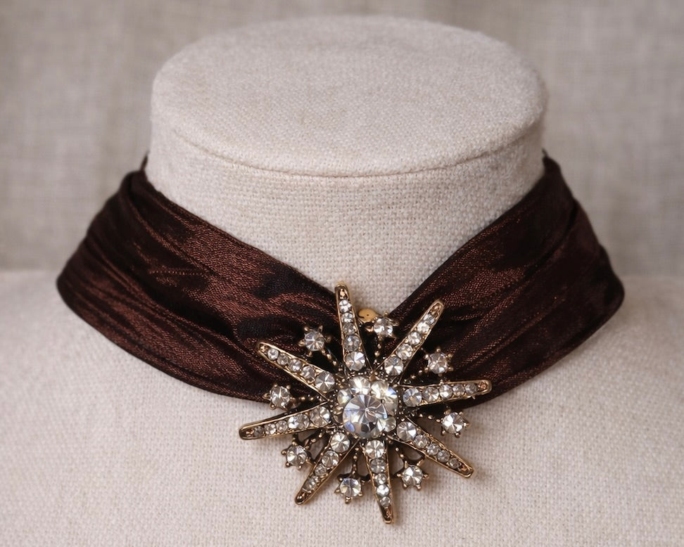 Choker Satén Sol