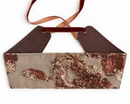 Fajín Jacquard - Marrón y Bronce con Detalles Metalizados