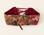Fajín Reversible Floral  - Granate