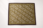 Pañuelo estampado paisley verde y marrón