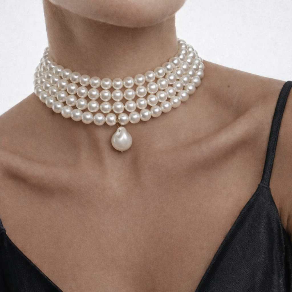 Choker Perlas