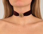Choker de terciopelo con broche joya