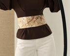 Fajín Estampado Floral - Beige
