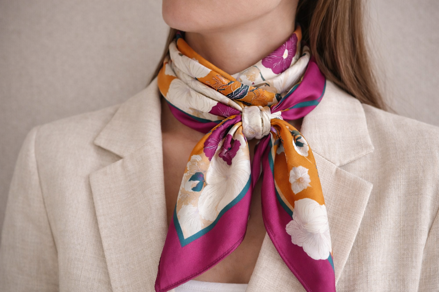 Pañuelo estampado floral