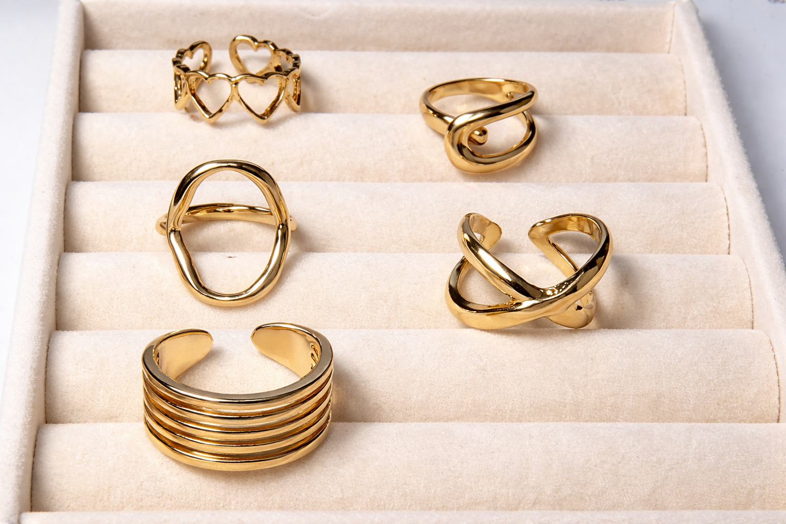 Anillos Golden Sculpt