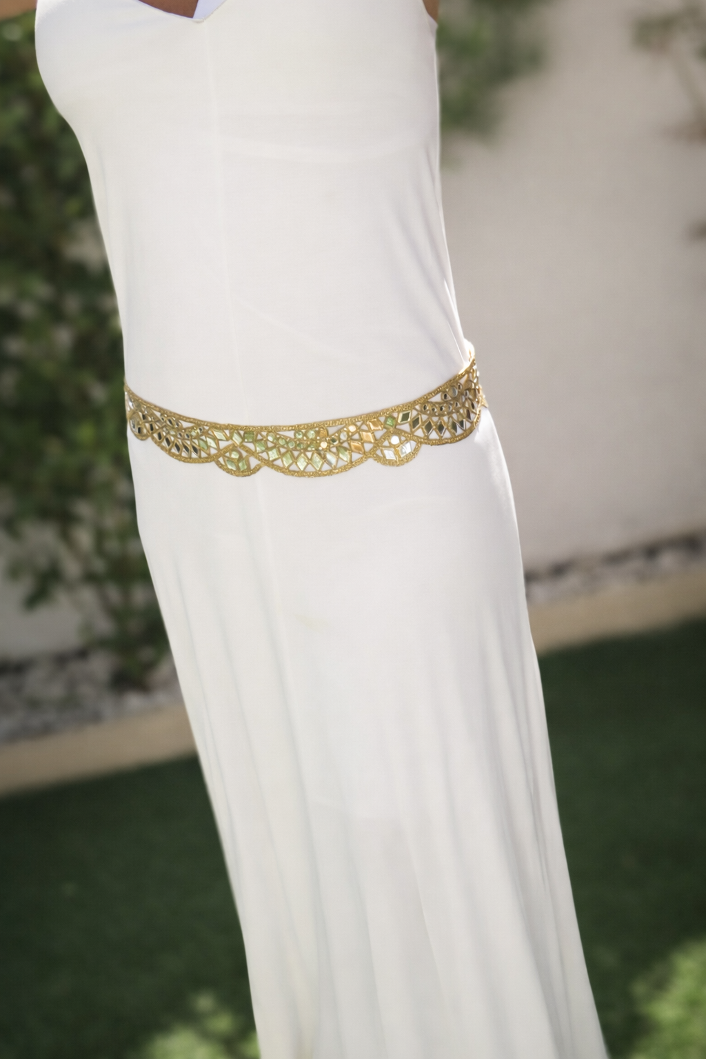 Cinturón espejos Solène dorado