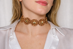 collar choker de cristales con cinta ajustable